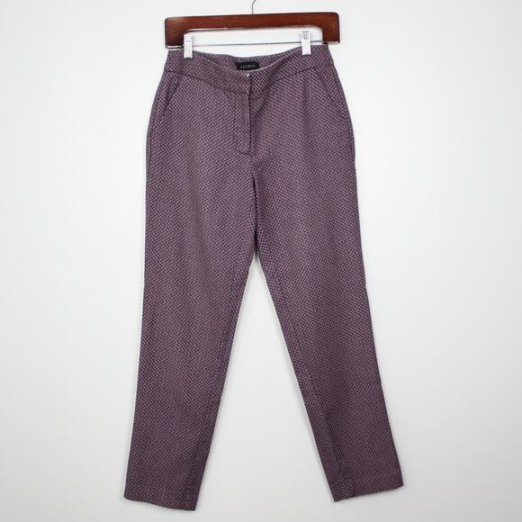 Talbots Heritage Pants Women's Size 2 Red/Blue Print - Picture 1 of 4